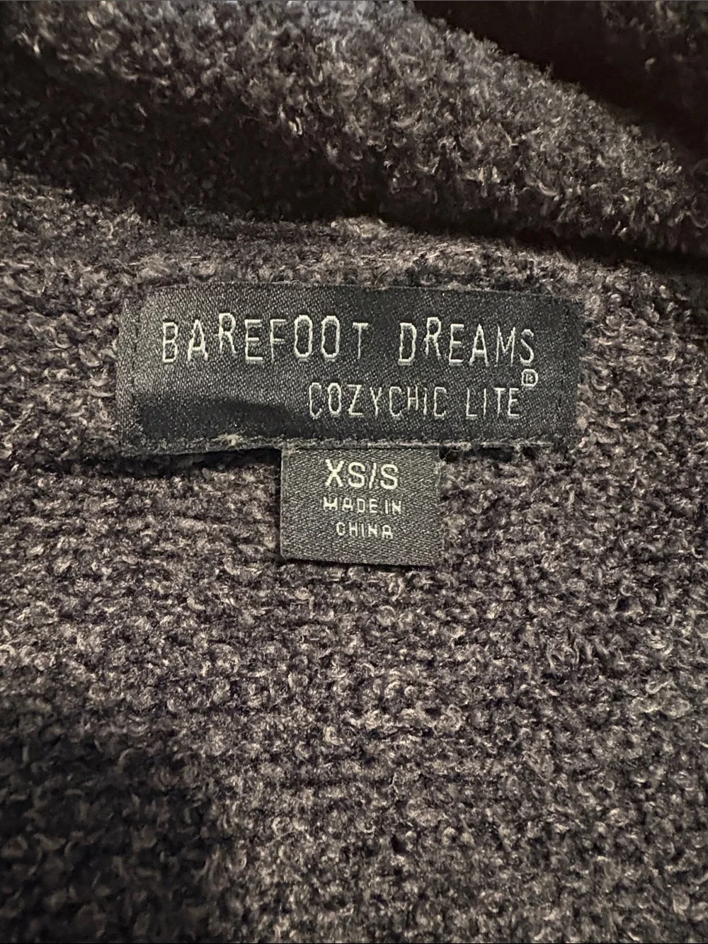 Barefoot Dreams Dark Grey Open-Front Cardigan